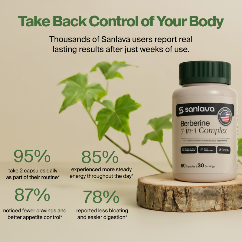 Sanlava | Berberine - Natural 7-in-1 Complex - Blood Sugar Balance & Weight Support