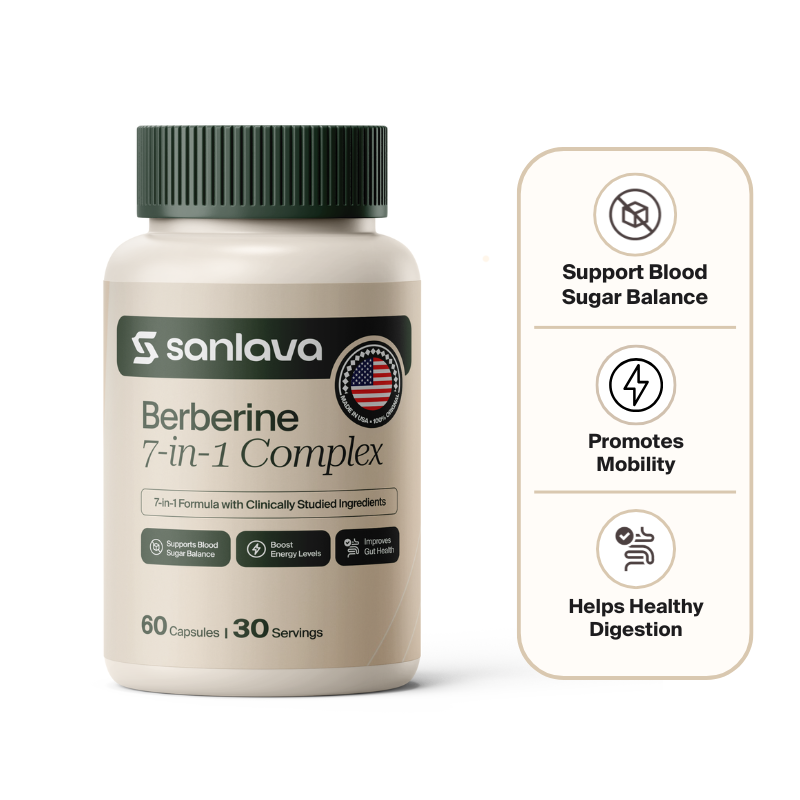 Sanlava Berberine 7-in-1 Complex | Natural GLP-1 Support & Metabolic Reset